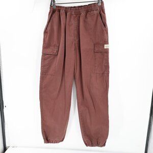 Stussy Ripstop Cargo Beach Pants mens Large L30 brown Baggy cargo pockets logo